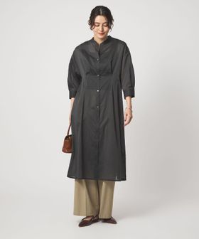 green label relaxing/シアー ストライプ シャツワンピース/ワンピース