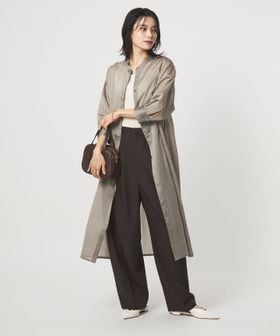 green label relaxing/シアー ストライプ シャツワンピース/ワンピース