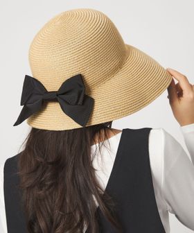 green label relaxing/2WAY 遮光ブリム リボン ハット/ハット