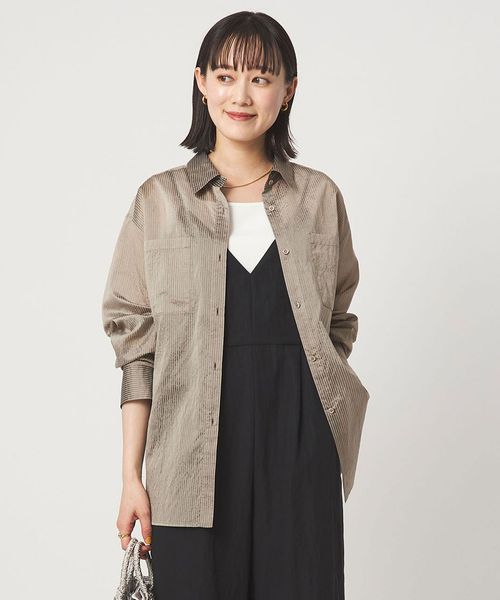 green label relaxing/シアー ストライプ シャツ/シャツ / ブラウス