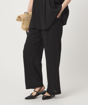 green label relaxing/［size SHORT/TALLあり］シアーエア ワイド パンツ マシンウォッシャブル/その他パンツ