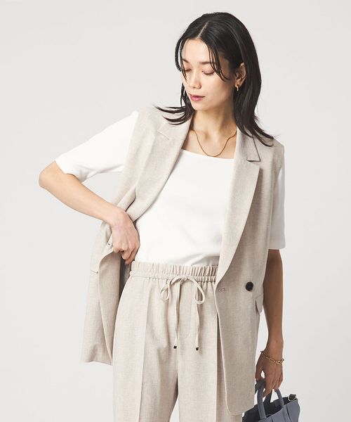 green label relaxing/デコルテ フライス Tシャツ 抗菌/Tシャツ / カットソー