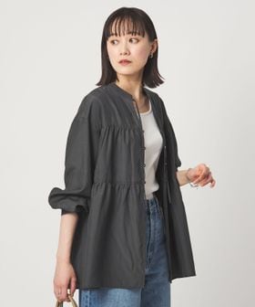 green label relaxing/ボリューム ギャザー ハオリ ブラウス UVカット 接触冷感/シャツ / ブラウス