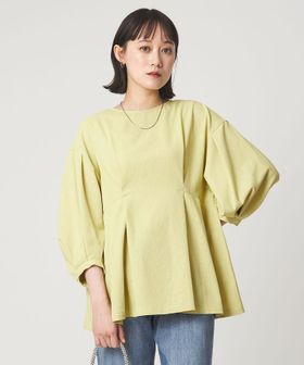 green label relaxing/ウエスト タック ブラウス UVカット 通気性/シャツ / ブラウス