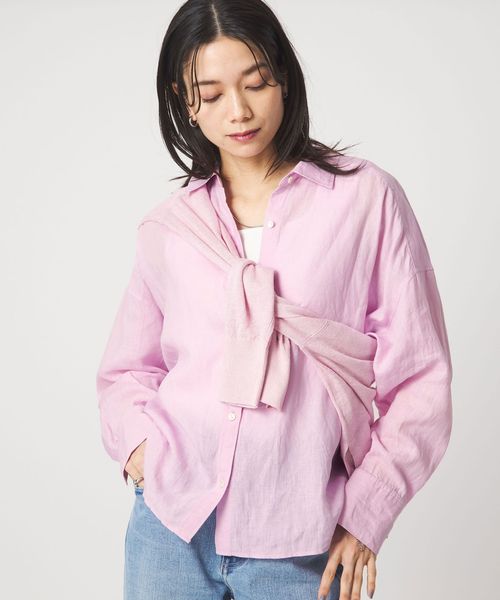 green label relaxing/【結論シリーズ】リネンバランスシャツ［size SHORTあり］/シャツ / ブラウス