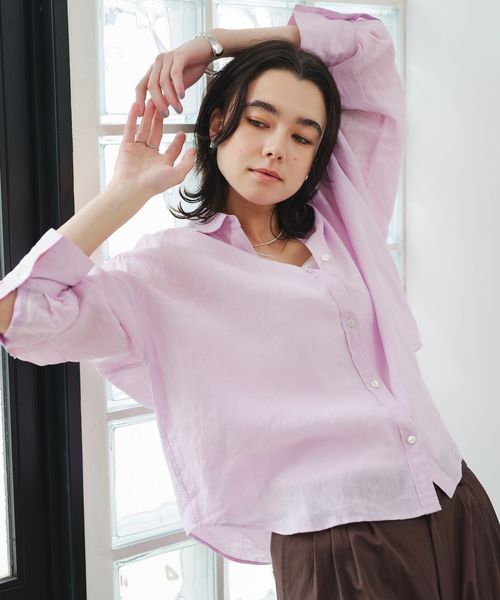 green label relaxing/【結論シリーズ】リネンバランスシャツ［size SHORTあり］/シャツ / ブラウス