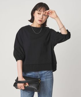 green label relaxing/タフタ ドッキング ボリュームスリーブ プルオーバー/Tシャツ / カットソー