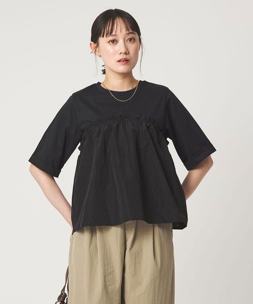 green label relaxing/タフタ ドッキング ビスチェ プルオーバー/Tシャツ / カットソー