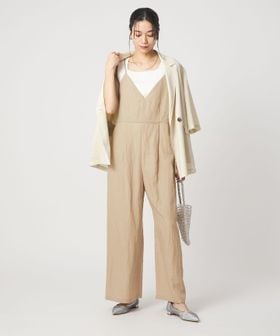 green label relaxing/［size SHORT/TALLあり］フィブリル Vネック オールインワン/オーバーオール / オールインワン