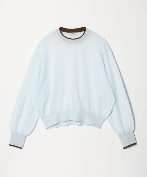 green label relaxing/【WEB限定】＜at ease＞バイカラー シアー ニット プルオーバー/ニット / セーター