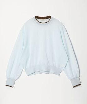 green label relaxing/【WEB限定】＜at ease＞バイカラー シアー ニット プルオーバー/ニット / セーター