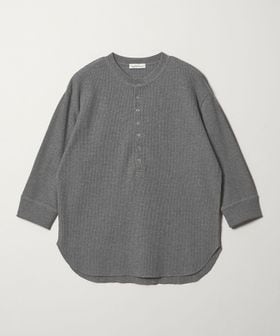 green label relaxing/【WEB限定】＜at ease＞ワッフル ヘンリーネック 5分袖 カットソー/Tシャツ / カットソー