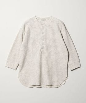 green label relaxing/【WEB限定】＜at ease＞ワッフル ヘンリーネック 5分袖 カットソー/Tシャツ / カットソー