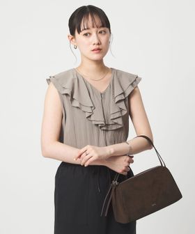 green label relaxing/100/2 ラッフルカラー ノースリーブ ブラウス/シャツ / ブラウス