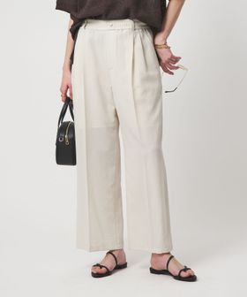 green label relaxing/【結論シリーズ】ドライクロス ニーハイワイド オフホワイト［size SHORT/TALLあり］/イージーパンツ