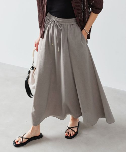 green label relaxing/【結論シリーズ】ドライクロス フレアスカート［size SHORT/TALLあり］/ミモレ / ロング