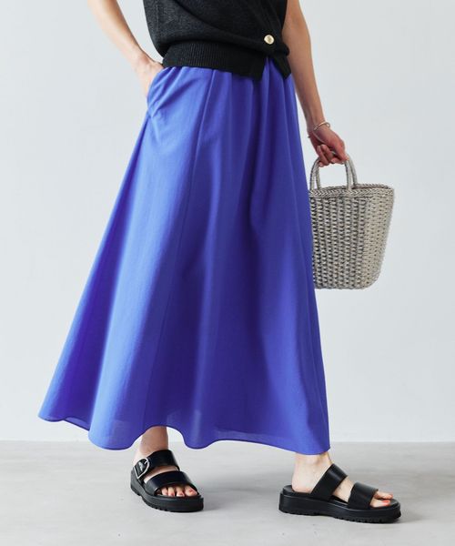 green label relaxing/【結論シリーズ】ドライクロス フレアスカート［size SHORT/TALLあり］/ミモレ / ロング