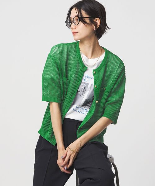 green label relaxing/【結論シリーズ】デイリーメッシュカーデ ウォッシャブル/カーディガン / ボレロ