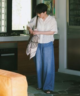 green label relaxing/＜CHIHIRO HYODO×green label relaxing＞ワイド ライト デニム/デニムパンツ