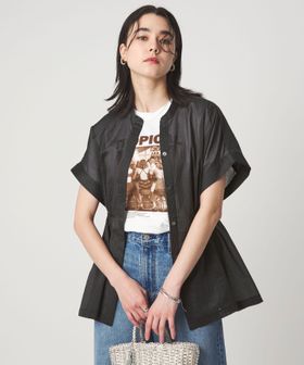 green label relaxing/【結論シリーズ】ギャザーハイウエストブラウス［size SHORTあり］/シャツ / ブラウス