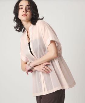 green label relaxing/【結論シリーズ】ギャザーハイウエストブラウス［size SHORTあり］/シャツ / ブラウス