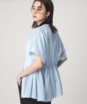 green label relaxing/【結論シリーズ】ギャザーハイウエストブラウス［size SHORTあり］/シャツ / ブラウス