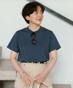 green label relaxing/＜CHIHIRO HYODO×green label relaxing＞ワイドネック Tシャツ/Tシャツ / カットソー