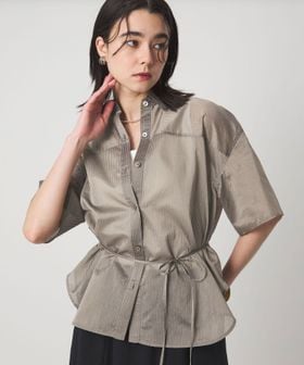 green label relaxing/【結論シリーズ】リボンハイウエストシャツ［size SHORTあり］/シャツ / ブラウス