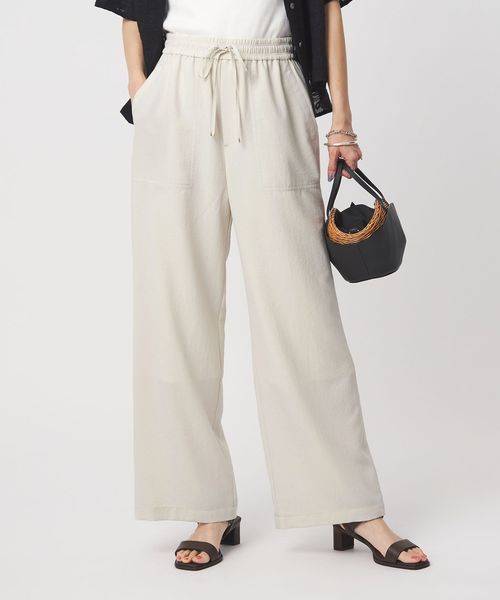 green label relaxing/［size SHORT/TALLあり］ドライクロスパンツ オフホワイト/イージーパンツ