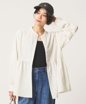 green label relaxing/［size SHORTあり］ペプラム ブラウス マシンウォッシャブル 吸水速乾 通気性 UVカット/シャツ / ブラウス