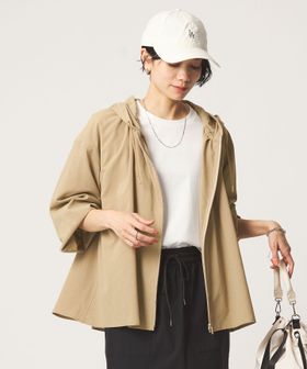 green label relaxing/［size SHORTあり］フード ギャザー シャツ /シャツ / ブラウス