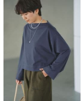 green label relaxing/＜スタイリスト兵藤千尋さんコラボ＞クロップド ワイド ロングスリーブ Tシャツ UVカット/Tシャツ / カットソー