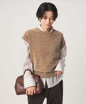 green label relaxing/モール フレンチスリーブ プルオーバー ニット ウォッシャブル/ニット / セーター