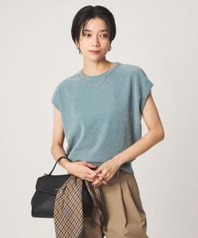 green label relaxing/モール フレンチスリーブ プルオーバー ニット ウォッシャブル/ニット / セーター
