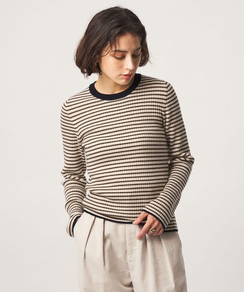 green label relaxing/【WEB限定】＜at ease＞マルチボーダー プルオーバー ニット/ニット / セーター