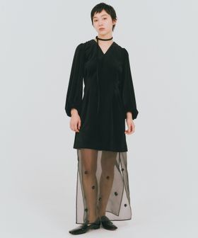 green label relaxing/＜GLR_MINE＞ベロア ミニ ワンピース/ワンピース