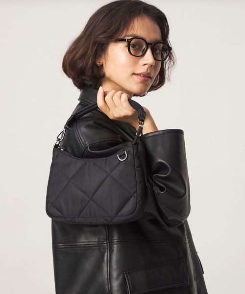 green label relaxing/＜PARTE＞キルティング 2WAYバッグ MINI / ハンドバッグ / ショルダーバッグ はっ水/ショルダーバッグ
