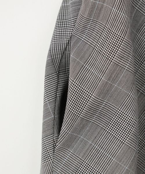 T/W グレンチェック シロエリ ワンピース