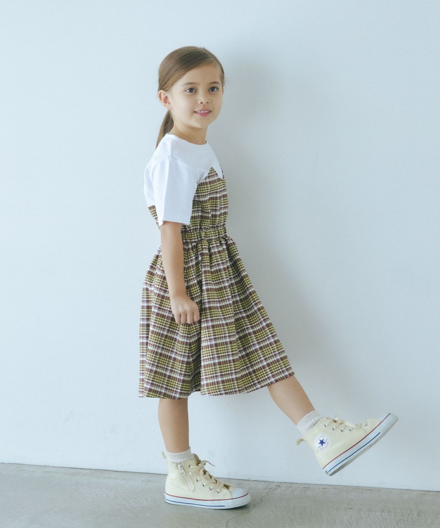 Burberryワンピース 5Y Burberry 切り替えワンピース5y=128 Burberry