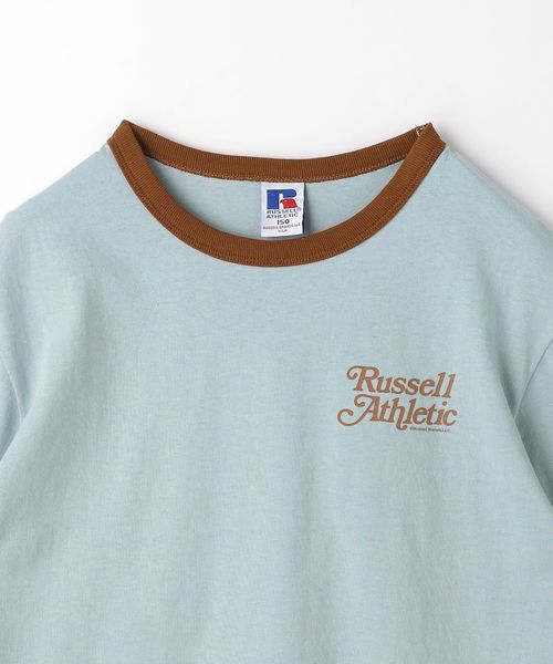別注】＜RUSSELL ATHLETIC＞プリント リンガー Tシャツ 140cm―150cm