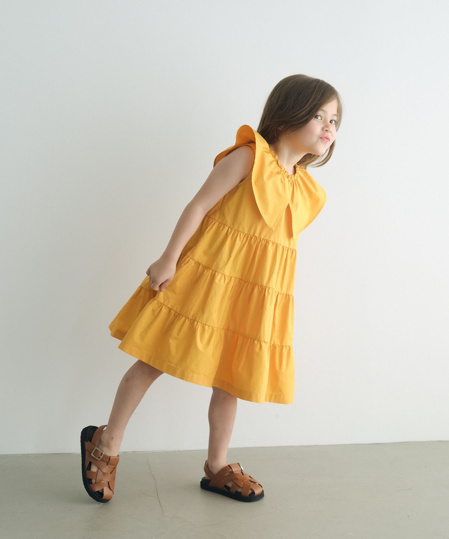 iam official でかかっ フレアワンピース amiur ティアードワンピース 