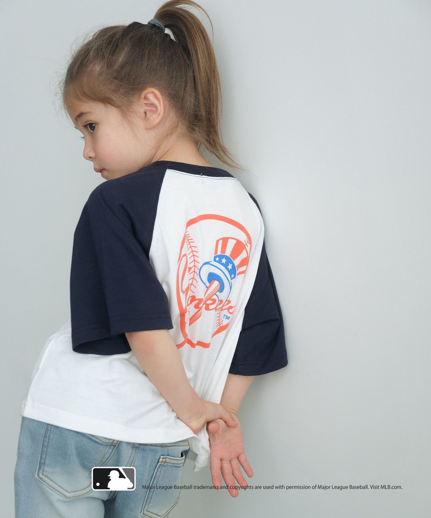 別注】MLB ラグラン Tシャツ 100cm-130cm 