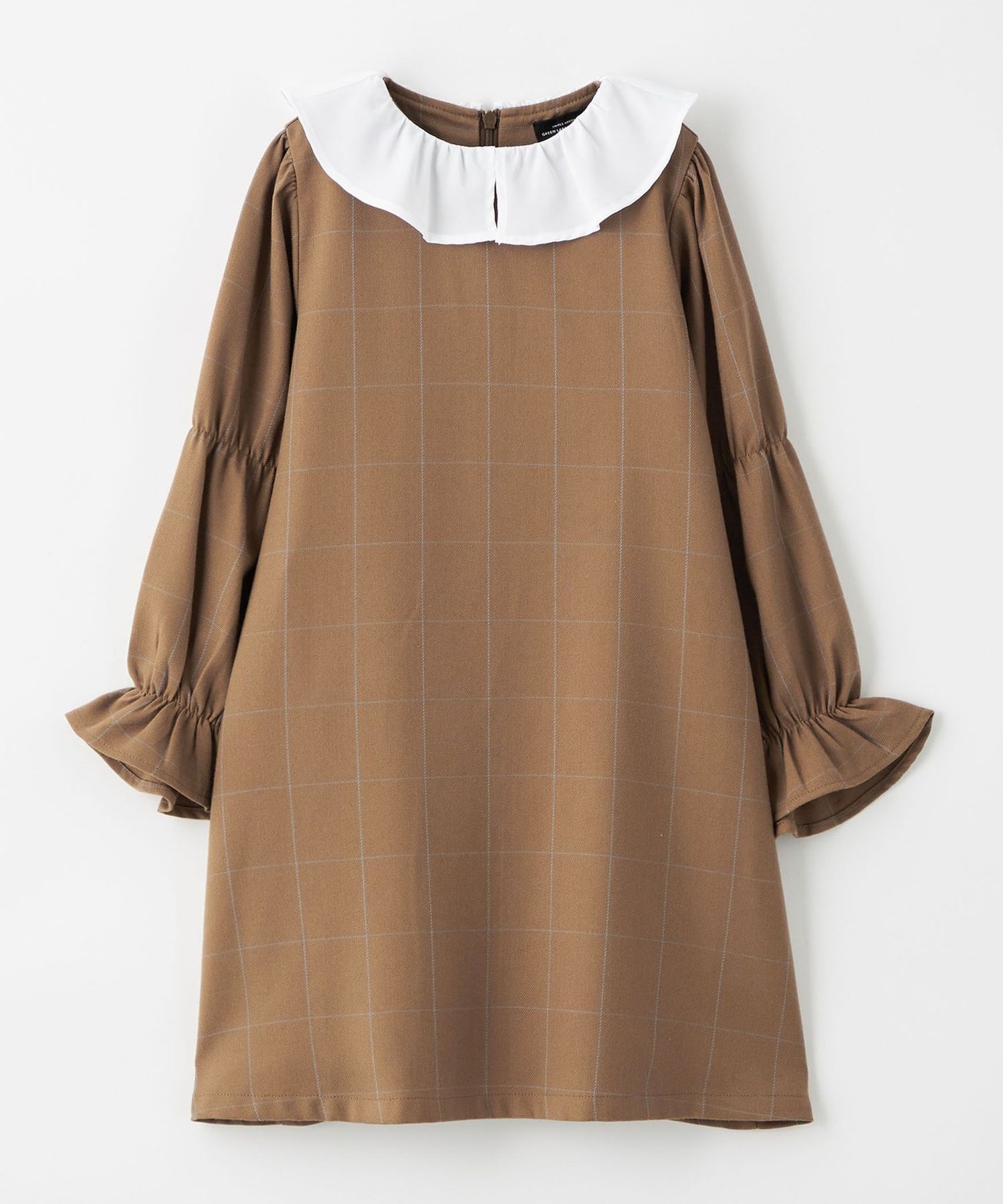 チェック シロエリ ワンピース / キッズ 100cm―130cm