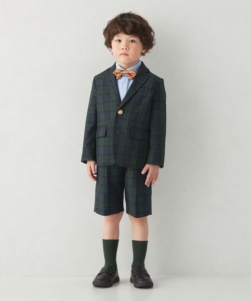 green label relaxing/TRW ブラックウォッチ ショートパンツ / キッズ 110cm―130cm/セットアップ パンツ