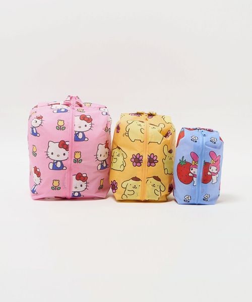 新品【BAGGU】サンリオ 3D ポーチ ジップ3枚セット キティ 正規 品ファッション - 新品【BAGGU】サンリオ 3D ポーチ ジップ