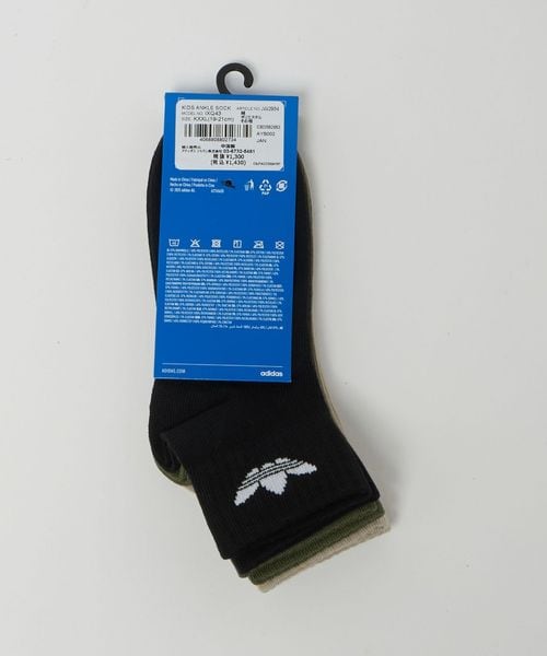 あく adidas Originals＞ミッド アンクルソックス / キッズ 19cm―21cm