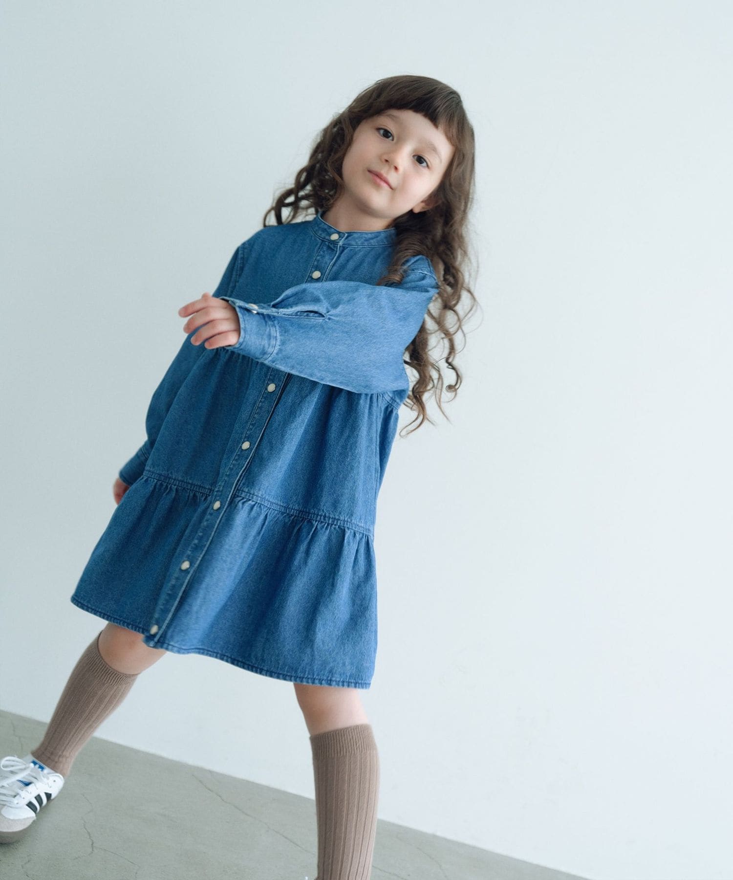 パンダ FIL DIREストレッチデニムチュニックワンピース パンダ 様専用FIL DIREストレッチデニムチュニックワンピース