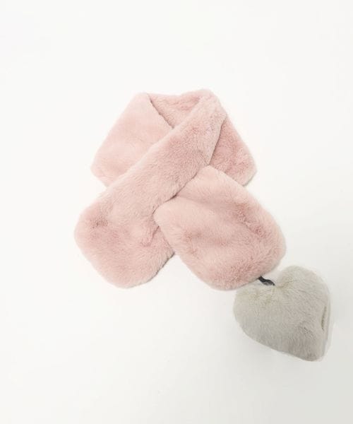 green label relaxing/フェイクファー ハートモチーフ マフラー/ストール / マフラー