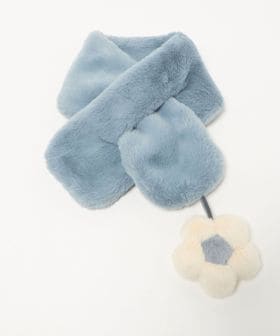 green label relaxing/フェイクファー フラワーモチーフ マフラー/ストール / マフラー