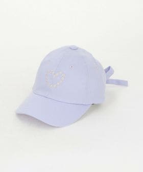 green label relaxing/フラワーハート刺しゅう バックリボン キャップ / CAP / キッズ  /キャップ